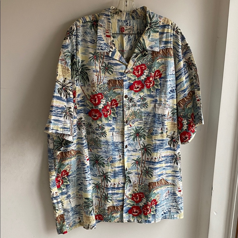 Vintage Hilo Hattie 4XL Cotton Hawaiian Shirt Made in Hawaii